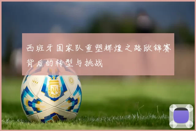 西班牙国家队重塑辉煌之路欧锦赛背后的转型与挑战